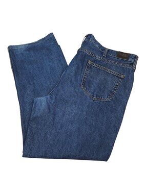 Lands End Mens Relaxed Fit Jeans Waist 44" Inseam 29" Blue Denim Cotton